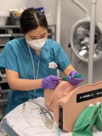 Doctor conducts a simulation